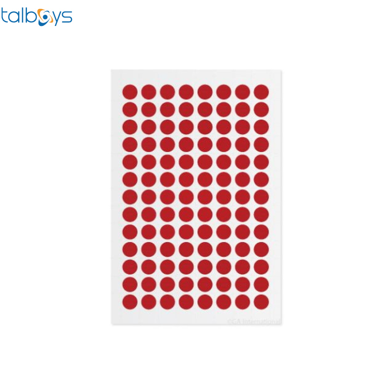 彩色低温圆形标签 红色
