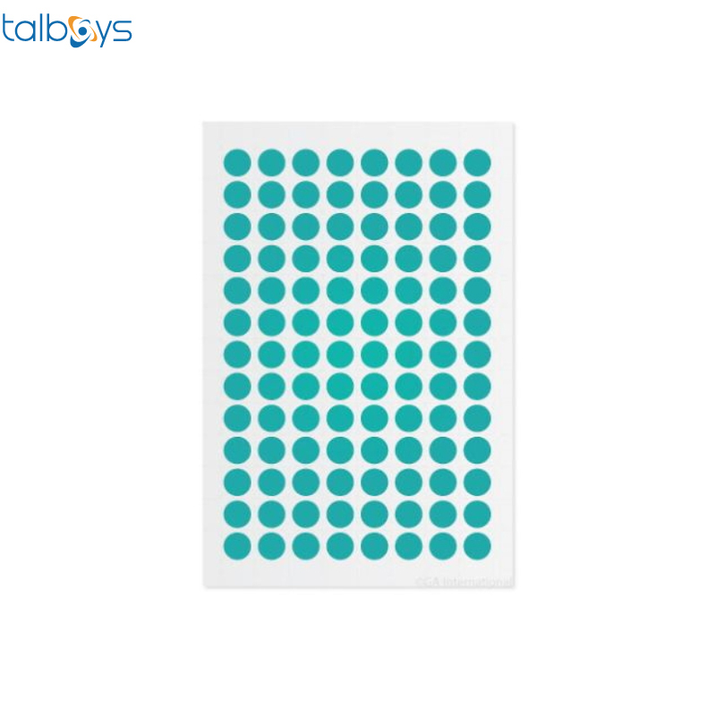 彩色低温圆形标签 绿松石色