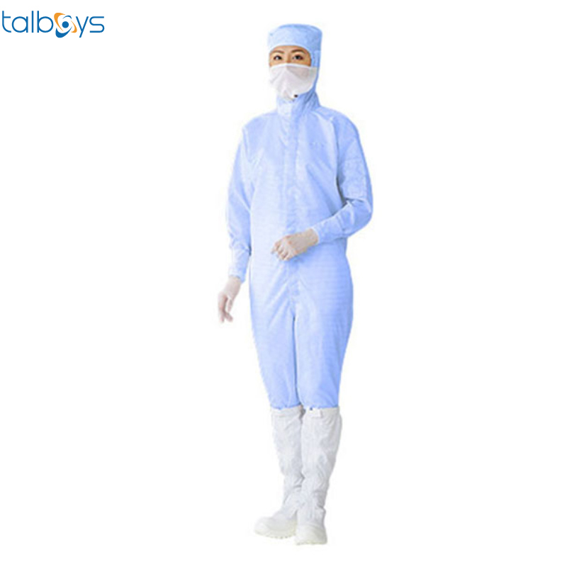 无尘衣 带兜帽 中间拉链一体型