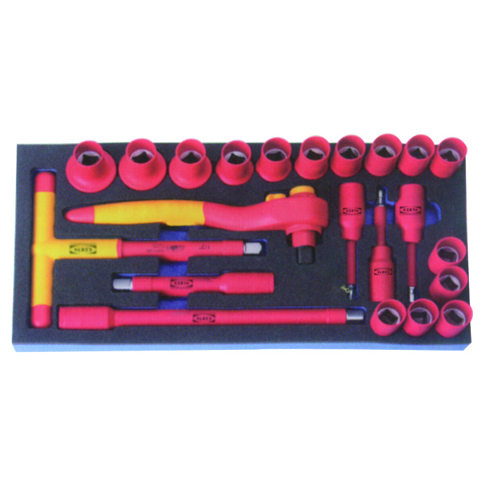 KENTA/克恩达 22件12.5mm系列VDE绝缘套筒组套 08256416 10~32mm 1套