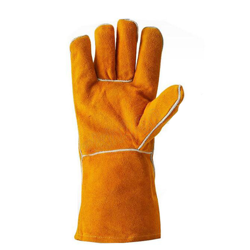 均码长款黄色35cm牛皮电焊手套 KCL/可兹尔 KCL251338