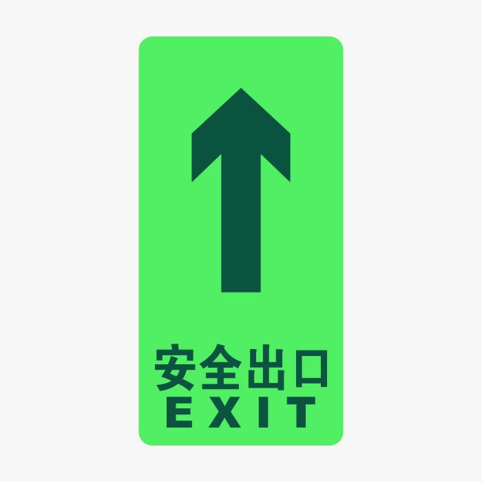 安全出口消防及应急标识自发光疏散标识