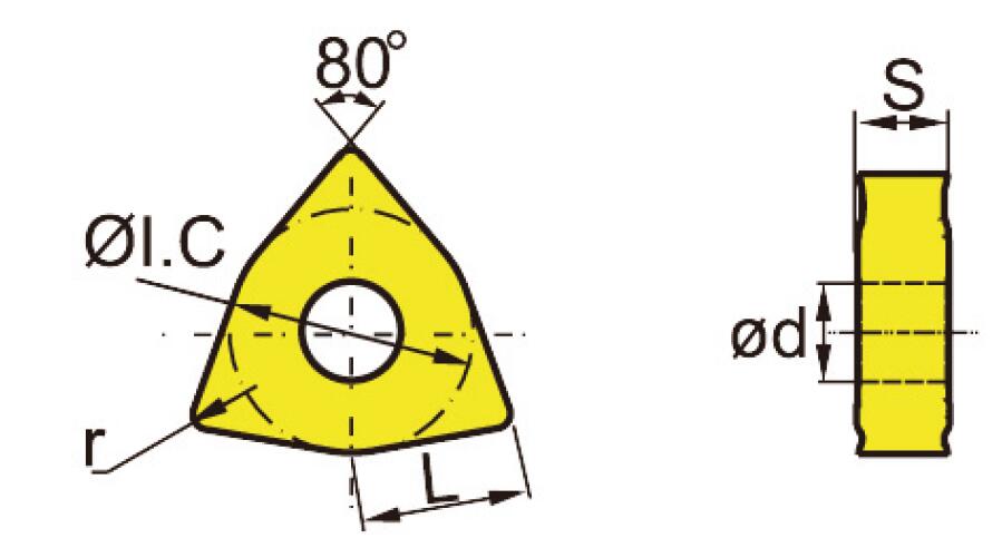 普通车削刀片-硬质合金及金属陶瓷刀片  FAHRION/飞日诺  080404-WGF