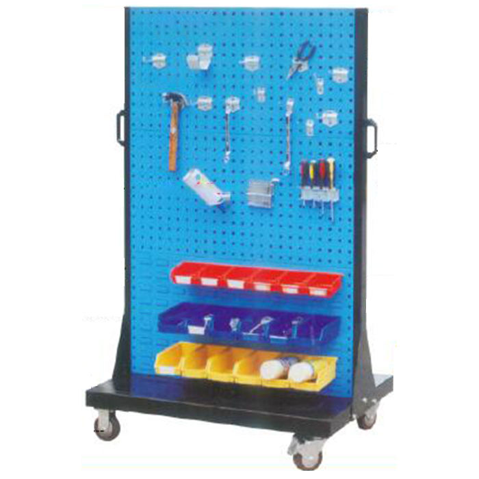 移动型物料整理架(方孔百叶挂板)