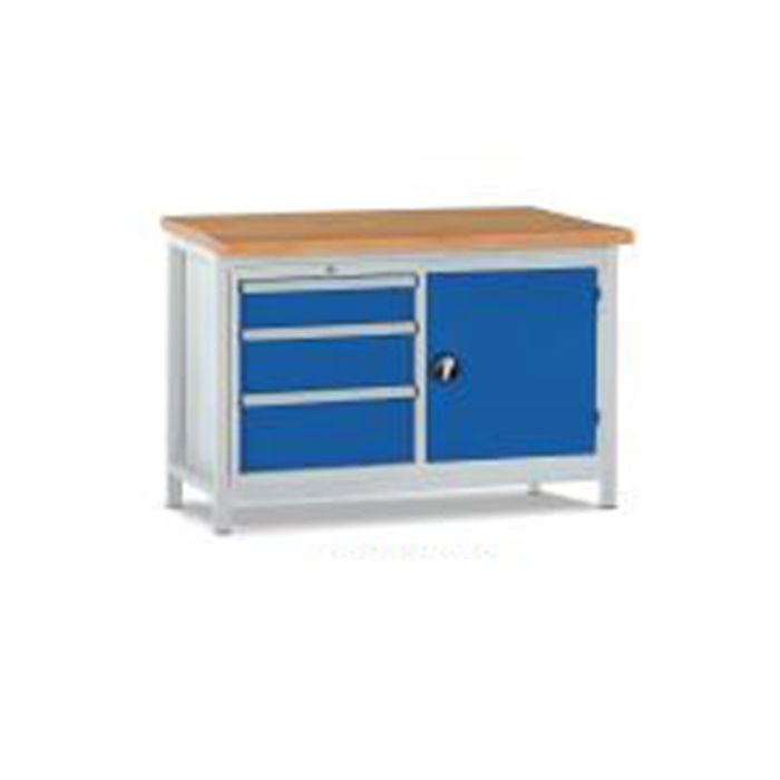 复合材料桌面重型操作工作台(含柜子及3抽屉)