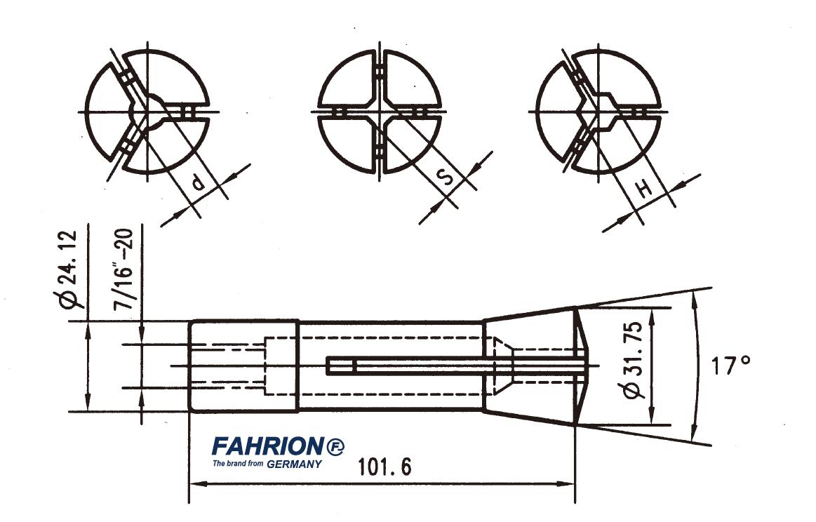 R8弹簧夹头  FAHRION/飞日诺  76-00002R8-03-H