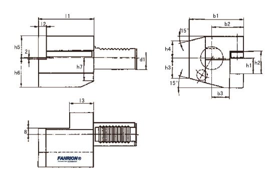 C1型轴向右刀夹 FAHRION/飞日诺 76-003258C1-40X25