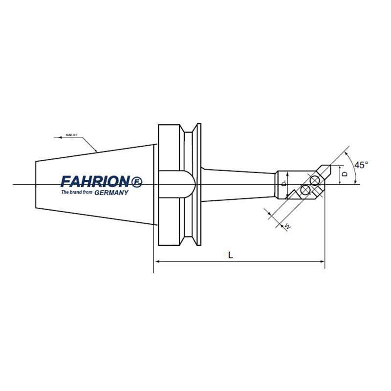 倾斜型数控粗镗刀柄  FAHRION/飞日诺  76-003852BT50-TQC62-250