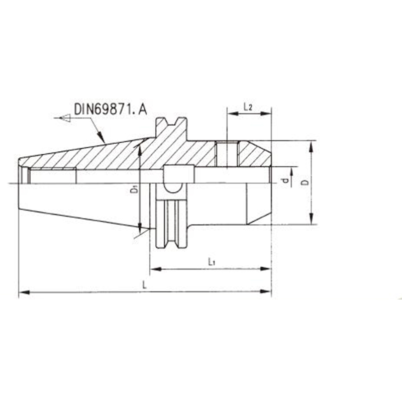 DIN锥数控立铣刀杆  FAHRION/飞日诺  76-00386DIN69871.A50X16-63
