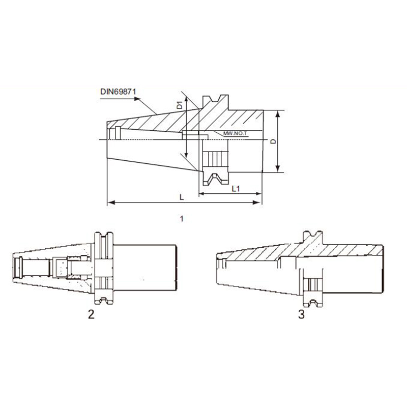 DIN锥数控莫氏变径套(后拉型)  FAHRION/飞日诺  76-00390DIN69871.A40XMW2-60