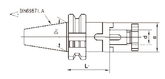 DIN锥数控混合插入式铣刀杆  FAHRION/飞日诺  76-00396DIN69871.A40X22-55