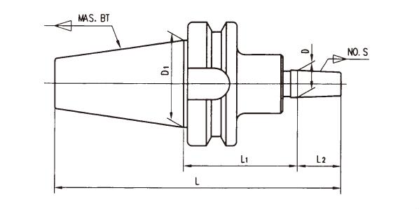 BT锥数控铣夹头刀柄  FAHRION/飞日诺  76-00400BT45XER40-120