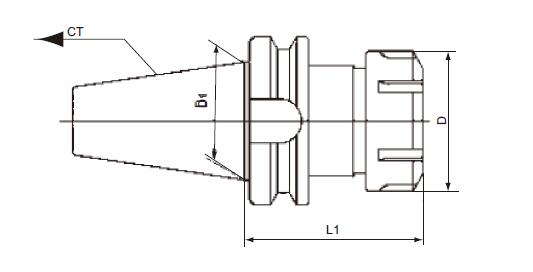 CT锥数控铣夹头刀柄  FAHRION/飞日诺  76-00400CT50XER20-105