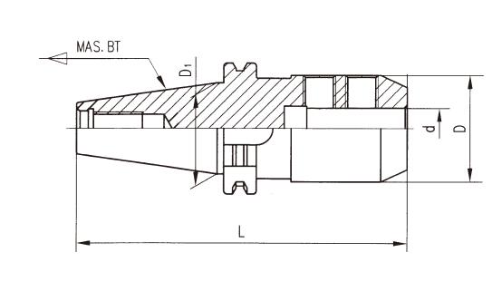 JM71系列数控滚针式铣夹头  FAHRION/飞日诺  76-00401BT40XJM7116-135