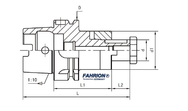 HSK(A型)混合插入式铣刀杆 FAHRION/飞日诺 76-0041008HSK63AX40-70