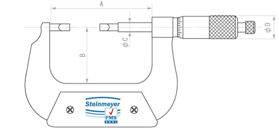 直进式刀片千分尺  Steinmeyer/施坦梅尔  76 MC201-25BAU