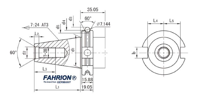 数控刀柄标准ANSIB5.50CT FAHRION/飞日诺 ANSI B5.50 CTCT50/1