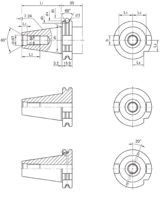 数控刀柄标准DIN69874  FAHRION/飞日诺  DIN69871 50