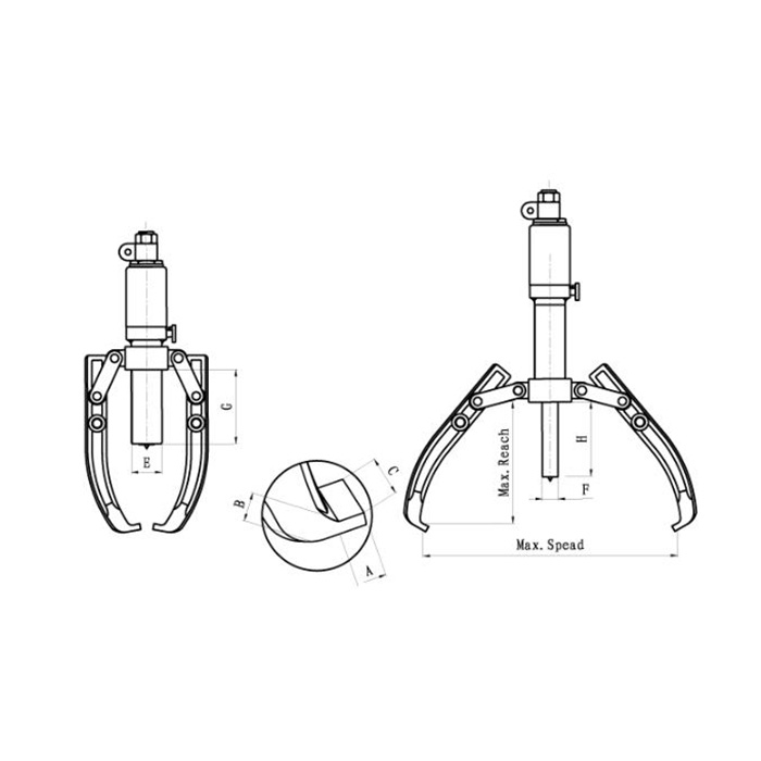 整体式液压拉马  Ansell/安司尔  KT9-900-650