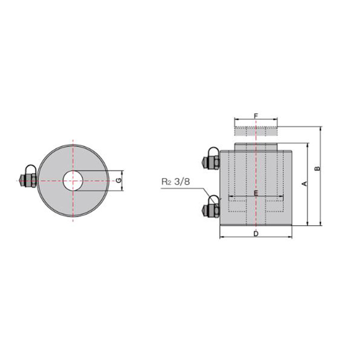 双作用,中空柱塞液压油缸  Ansell/安司尔  KT9-900-676