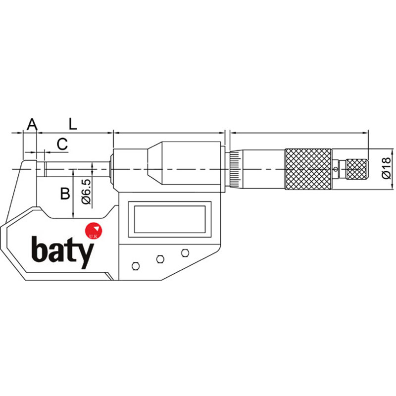 数显外径千分尺  baty/贝迪  BT2-300-303