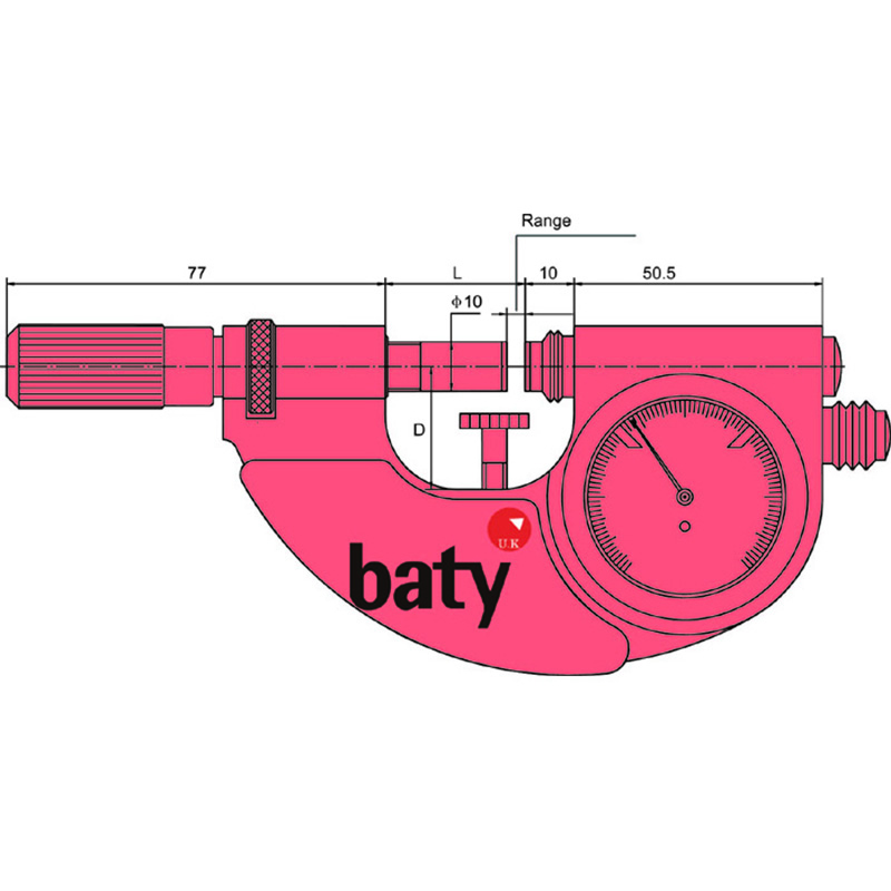 带表杠杆千分尺  baty/贝迪  BT2-300-305