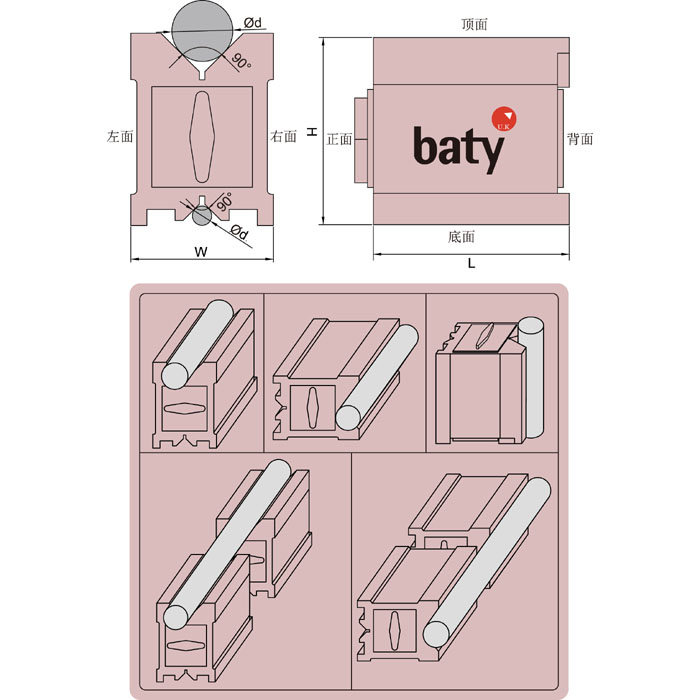 单支磁性V形架  baty/贝迪  GM5-900-595
