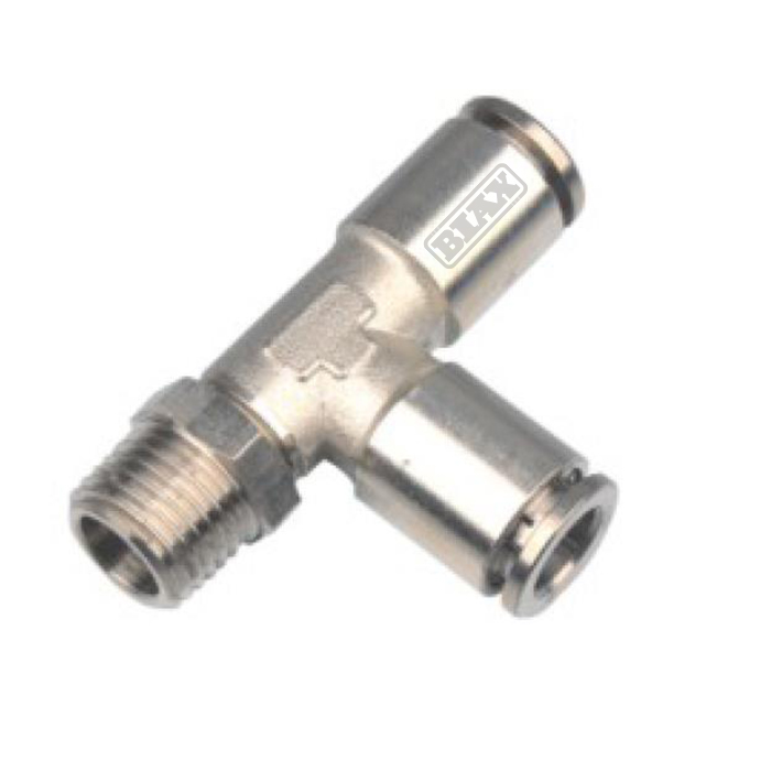 全铜螺纹侧三通快插气管接头