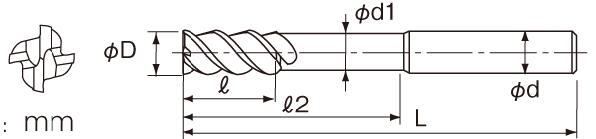 铣刀长柄型1.5D EXACT/赛特 0664-424