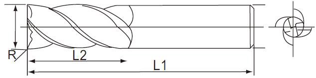 整体硬质合金立铣刀  EXACT/赛特  06661-739