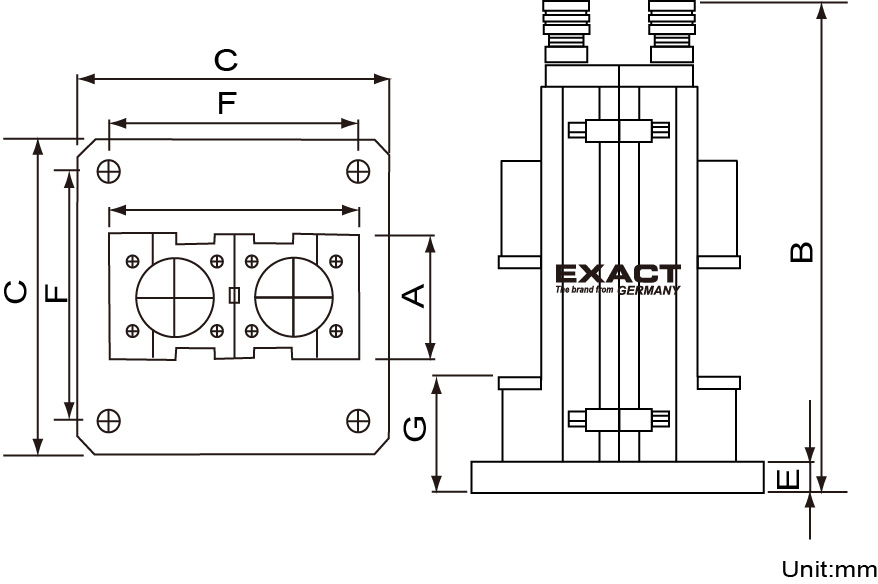 直立4台增压角固式虎钳   EXACT/赛特  19164478