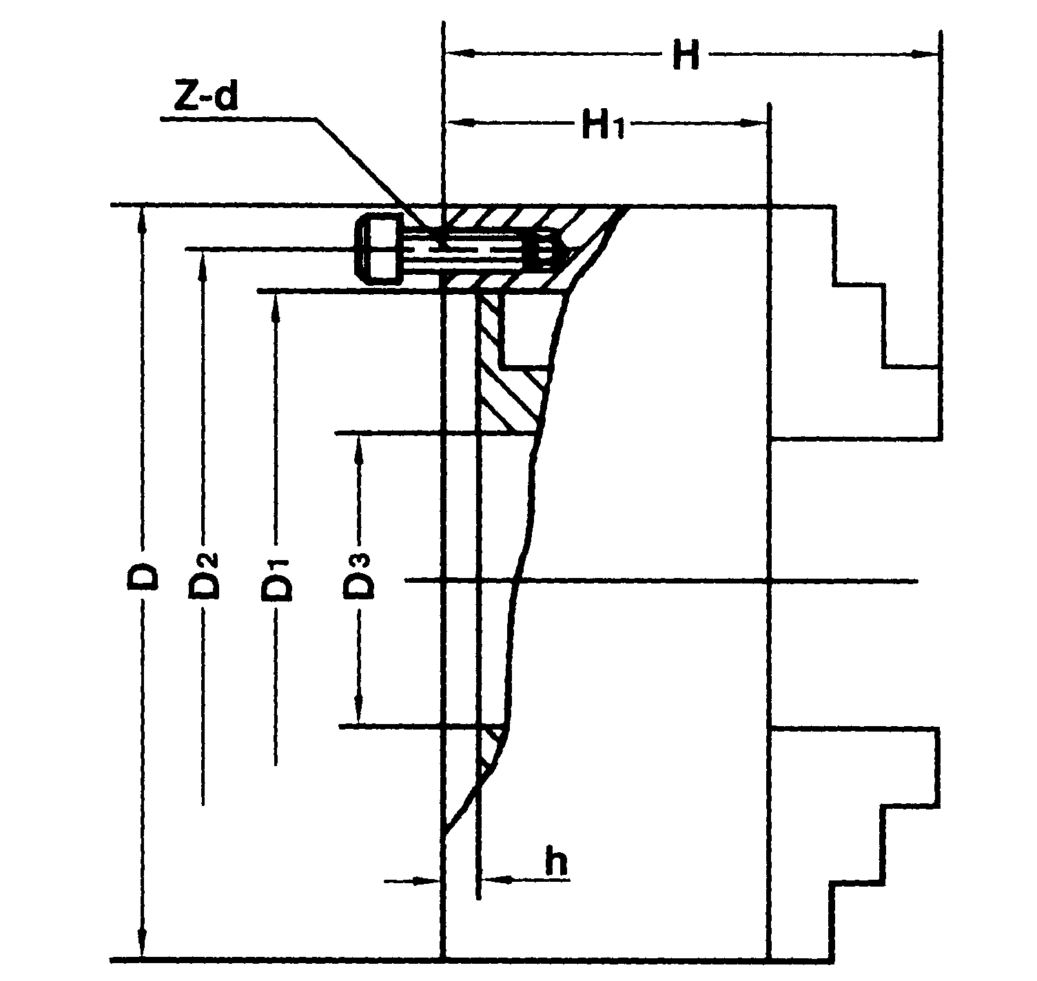 6爪盘丝型自定心卡盘 EXACT/赛特 19501097