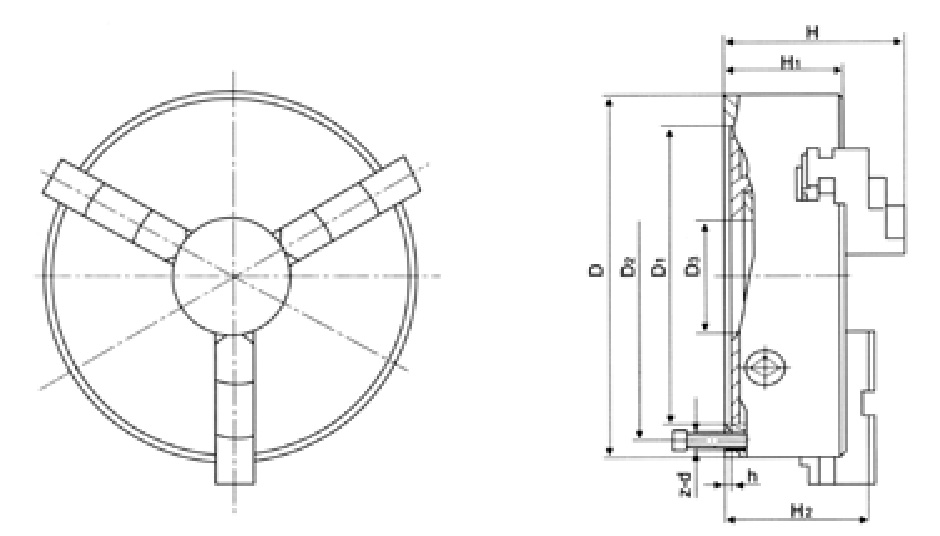 三爪定心卡盘 EXACT/赛特 19501448