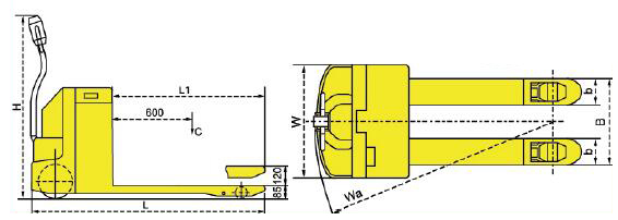 全电动托盘搬运车(宽车型)2500kg  FORANT/泛特  88101025