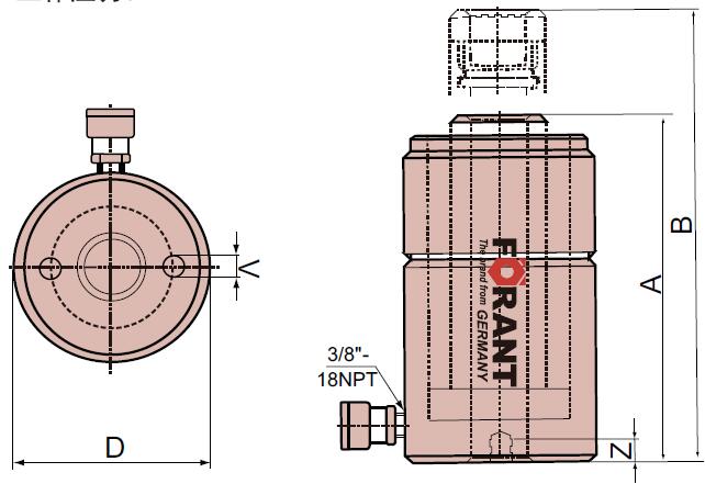 单作用大吨位液压千斤顶   FORANT/泛特  88102226