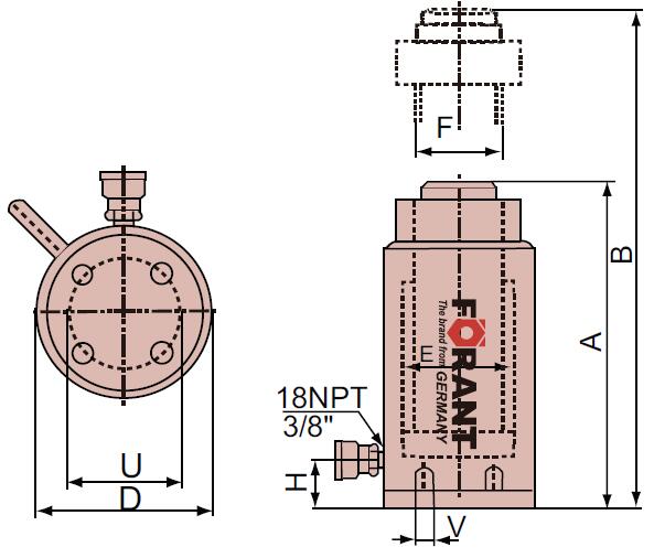 双作用大吨位液压千斤顶   FORANT/泛特  88103494