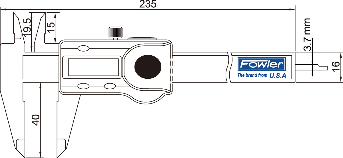 塑料数显卡尺  FOWLER/福勒  50-223-321
