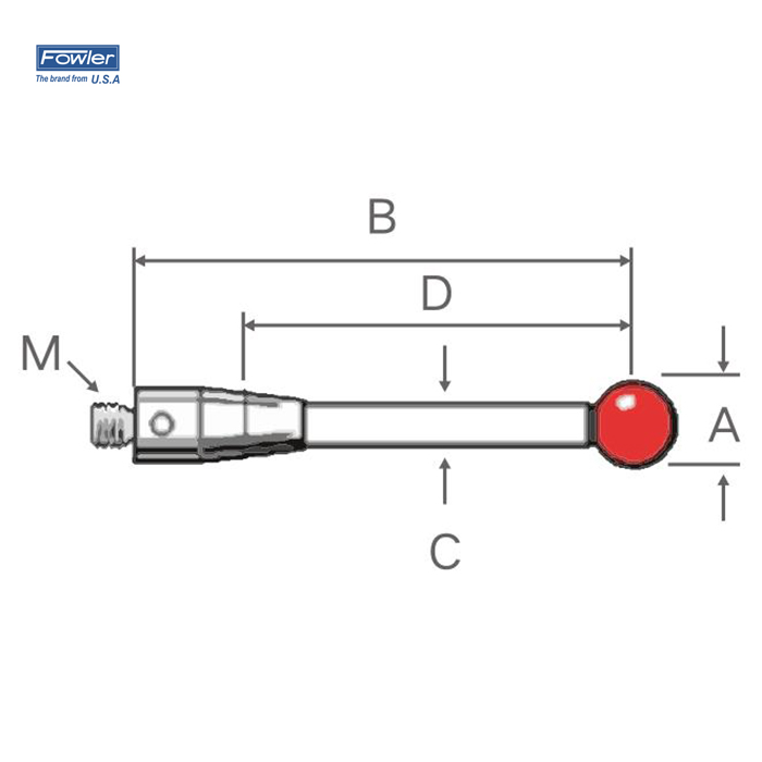 星型测针中心座(M3不锈钢)  FOWLER/福勒  54-404-593