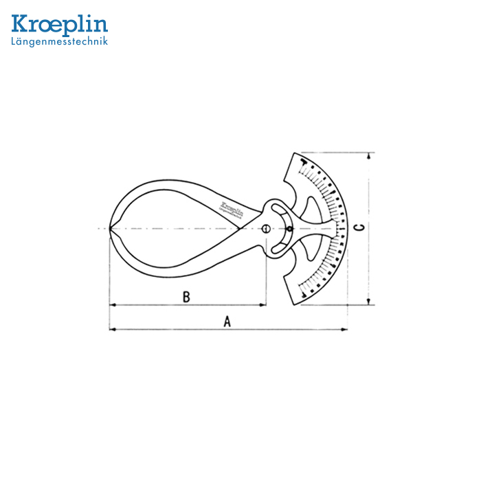 带刻度内外兼用卡规  kroeplin/凯普林  55610266