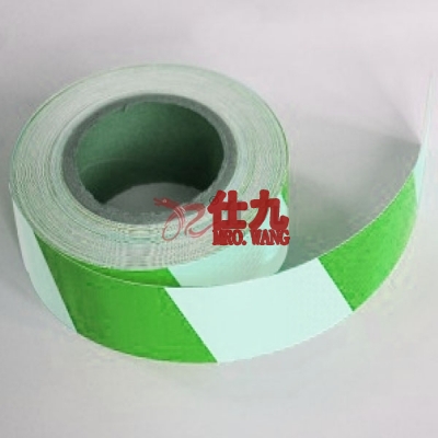 安赛瑞 SAFEWARE 14361 **晶格反光警示胶带（绿/白）**晶格反光材料,绿/白,50mm×50m