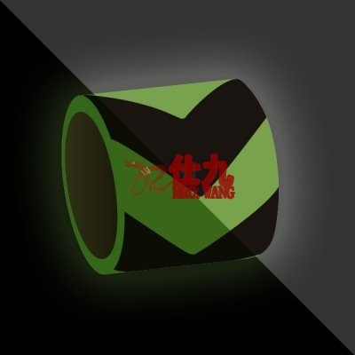 安赛瑞 SAFEWARE 20157 自发光警示胶带（指示箭头）高性能蓄光自发光材料，覆通明保护膜，100×10m