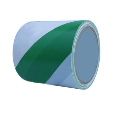 安赛瑞 SAFEWARE 14341 地板划线胶带（绿/白）高性能自粘性PVC材料,绿/白,100mm×22m