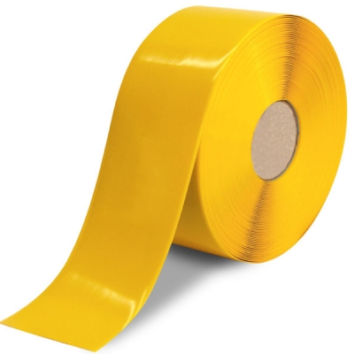 安赛瑞 SAFEWARE 15101 重载型划线胶带（黄）高强度PVC材料,自带背胶,黄色,厚度1mm,100mm×30m