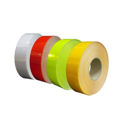 安赛瑞 SAFEWARE 14352 **晶格反光警示胶带（白）**晶格反光材料,白色,50mm×50m