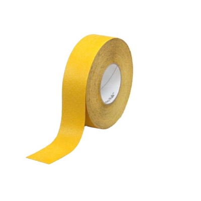 安赛瑞 SAFEWARE 14433 3M630防滑胶带 PET基材+金刚砂防滑颗粒,黄色,25mm×18m