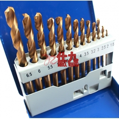 西玛C-MART A0100A高速钢镀钛麻花钻13件套