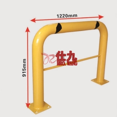 安赛瑞 SAFEWARE 11426 钢制防撞护栏 钢制，黄色粉末喷涂，含安装配件，壁厚3mm，底盘边长200mm,Φ115×915×1220mm