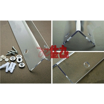 安赛瑞 SAFEWARE 15534 亚克力墙面护角 亚克力材质,透明,含安装配件,58mm×58mm×1.5m,厚3.8mm,10根/包