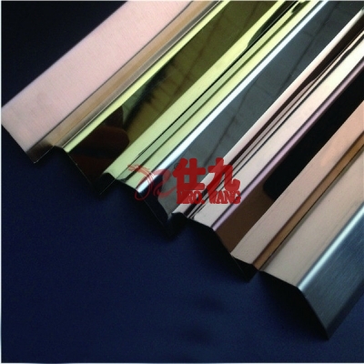 安赛瑞 SAFEWARE 15516 不锈钢墙面护角 镜面不锈钢,玫瑰金色,内附双面胶,25mm×25mm×1.5m,厚1mm,10根/包