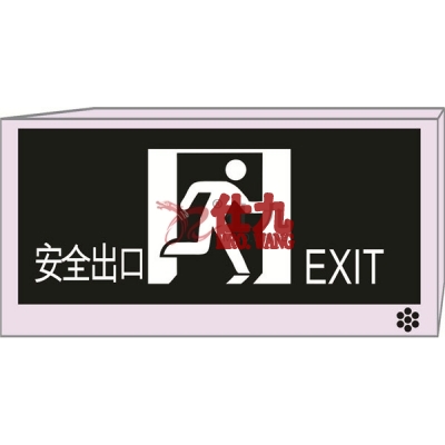 安赛瑞 SAFEWARE 20135 LED消防应急双面标志灯（安全出口）LED光源，高性能镍铬电池，328×169mm，中英文